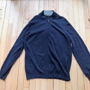 Daniele Blasi Navy Zip-Up Sweater